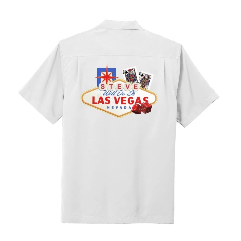 NWT Full Send Nelk Boys SteveWillDoit Las Vegas Port Authority White Button Up